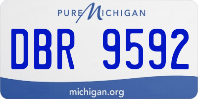 MI license plate DBR9592