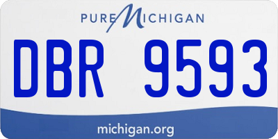 MI license plate DBR9593