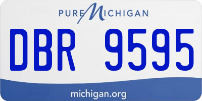 MI license plate DBR9595