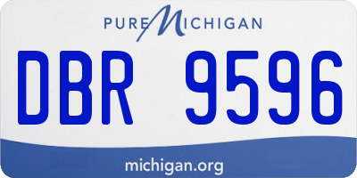 MI license plate DBR9596