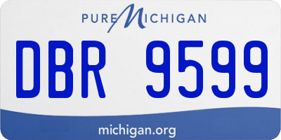 MI license plate DBR9599