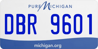 MI license plate DBR9601
