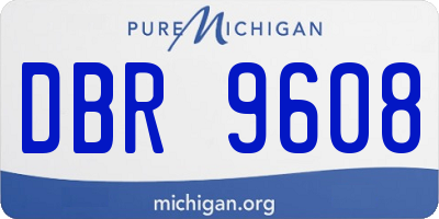 MI license plate DBR9608