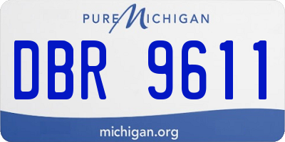 MI license plate DBR9611