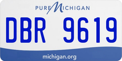 MI license plate DBR9619