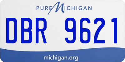 MI license plate DBR9621