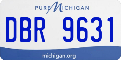 MI license plate DBR9631