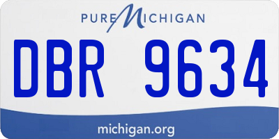 MI license plate DBR9634