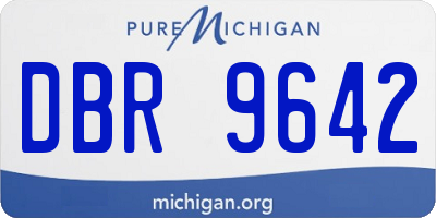 MI license plate DBR9642