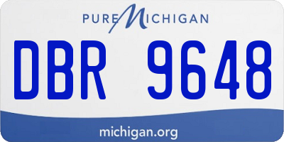 MI license plate DBR9648