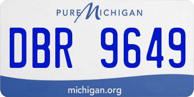 MI license plate DBR9649