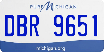 MI license plate DBR9651