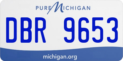 MI license plate DBR9653