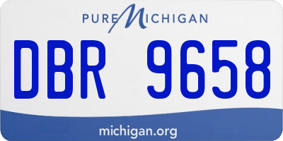 MI license plate DBR9658