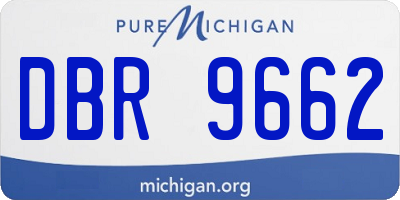 MI license plate DBR9662
