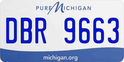 MI license plate DBR9663