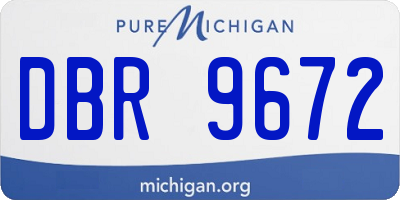 MI license plate DBR9672