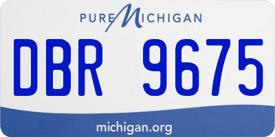 MI license plate DBR9675