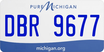 MI license plate DBR9677