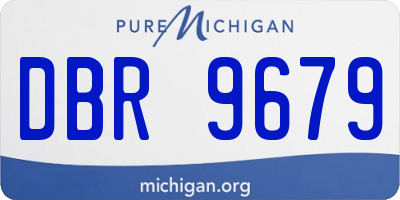 MI license plate DBR9679