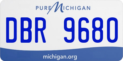 MI license plate DBR9680