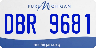 MI license plate DBR9681