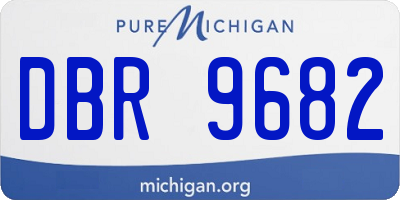 MI license plate DBR9682