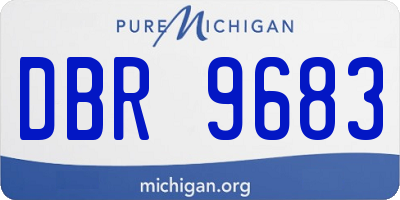 MI license plate DBR9683