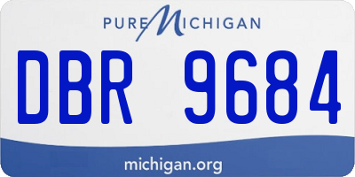 MI license plate DBR9684