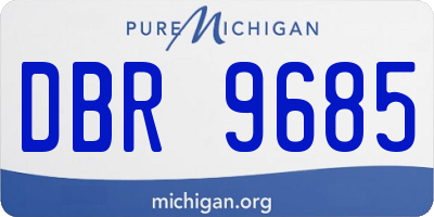 MI license plate DBR9685