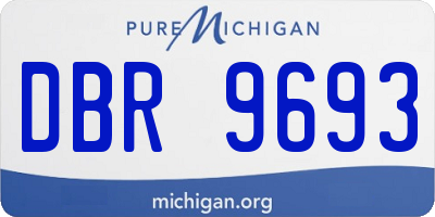 MI license plate DBR9693