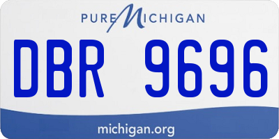 MI license plate DBR9696