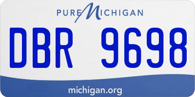 MI license plate DBR9698
