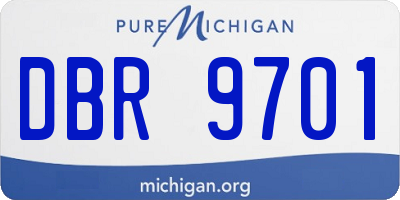 MI license plate DBR9701
