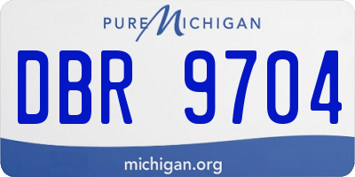 MI license plate DBR9704