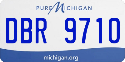 MI license plate DBR9710