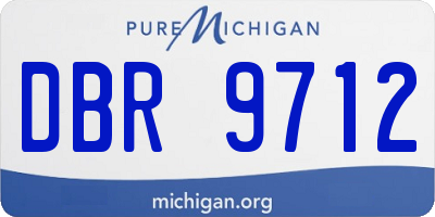 MI license plate DBR9712