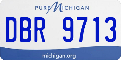 MI license plate DBR9713
