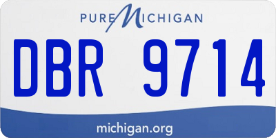 MI license plate DBR9714