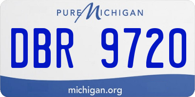 MI license plate DBR9720
