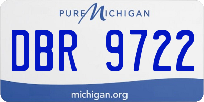 MI license plate DBR9722