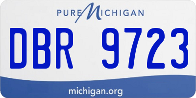 MI license plate DBR9723