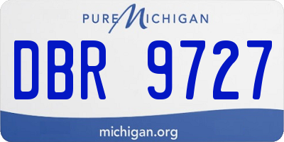 MI license plate DBR9727