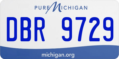 MI license plate DBR9729