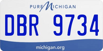 MI license plate DBR9734