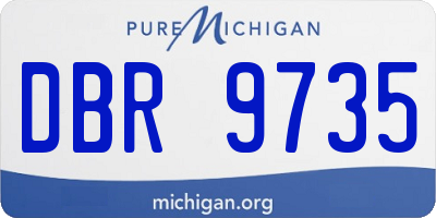 MI license plate DBR9735