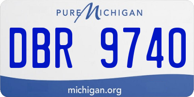 MI license plate DBR9740