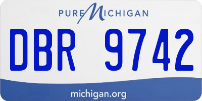 MI license plate DBR9742