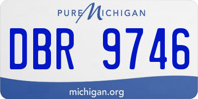 MI license plate DBR9746