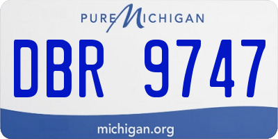 MI license plate DBR9747